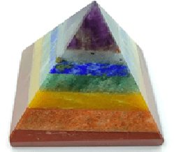 7 Seven Chakra Pyramid Vastu, Feng Shui, Reiki, Crystal Healing