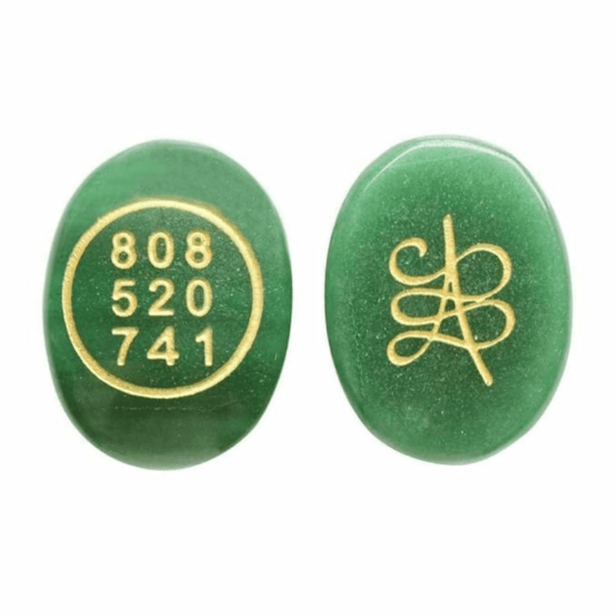 Green Jade Stone in Zibu Symbol & Switch Word, Grabovoi Number